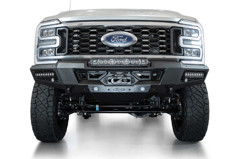 Ford F350 Super Duty Bumper - Front - Addictive Desert Designs - Phantom Winch Front Bumper - Hammer Black - `23-`27